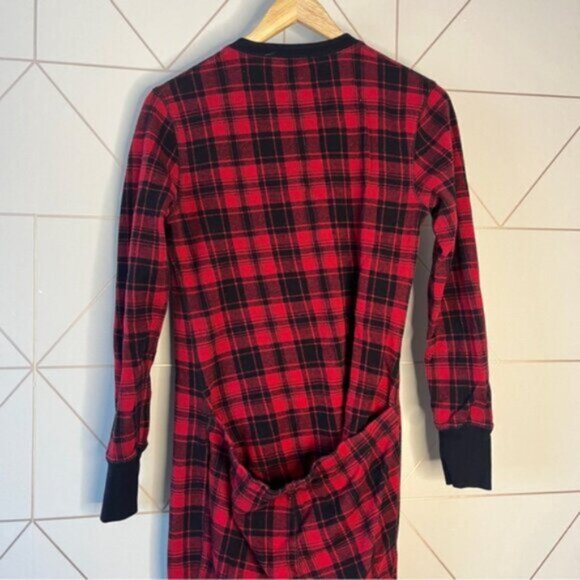 Roots Thermal Waffle Onesie Buffalo Plaid - Picture 5 of 10